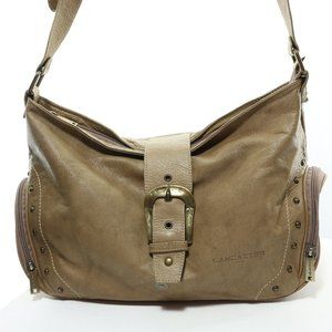 Landcaster Paris Soft Leather & Studs Crossbody Bag Purse Made in France